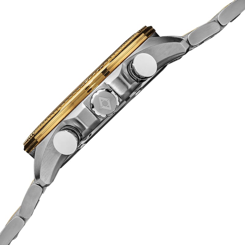 Akribos XXIV Men's Chronograph Tachymeter Stainless Steel Two-Tone Bracelet Watch