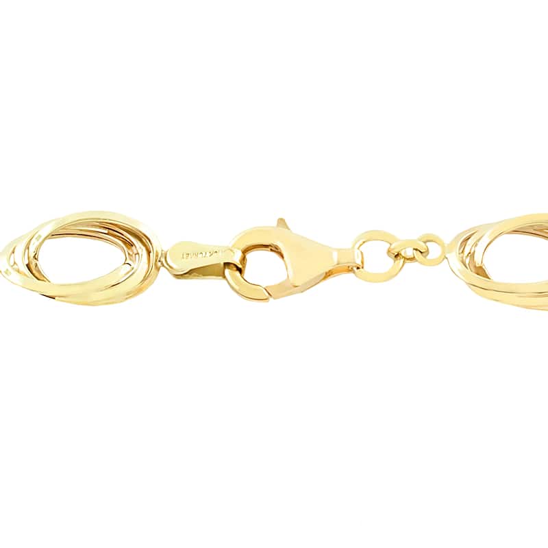 Fremada 10k Yellow Gold Twist Oval Link Bracelet (7.5-inch)