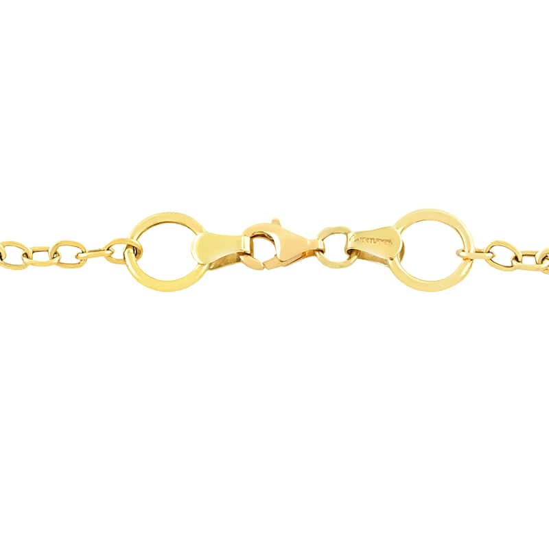 Fremada 10k Yellow Gold Alternating Twist Station Bracelet (7.5-inch)