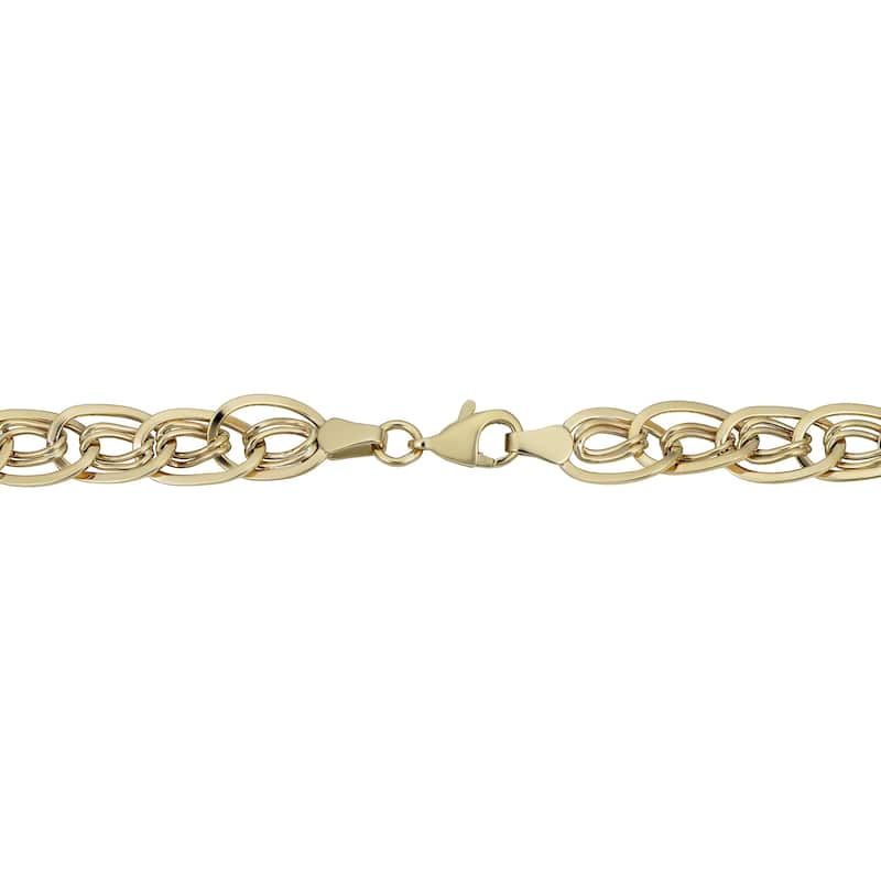 Fremada 10k Yellow Gold Twist Oval-cut Bracelet (7.5-inch)