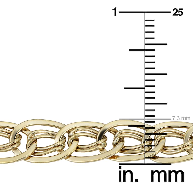 Fremada 10k Yellow Gold Twist Oval-cut Bracelet (7.5-inch)