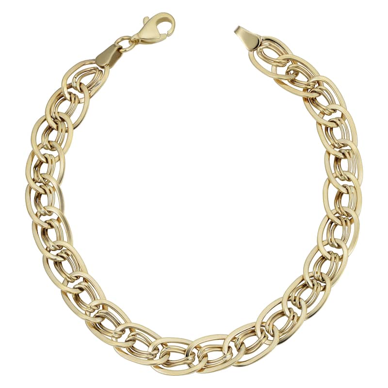Fremada 10k Yellow Gold Twist Oval-cut Bracelet (7.5-inch)
