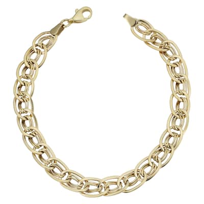 Fremada 10k Yellow Gold Twist Oval-cut Bracelet (7.5-inch)