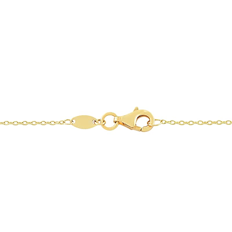 Fremada 10k Yellow Gold Polished Twist Circle Station Necklace (18 inch)