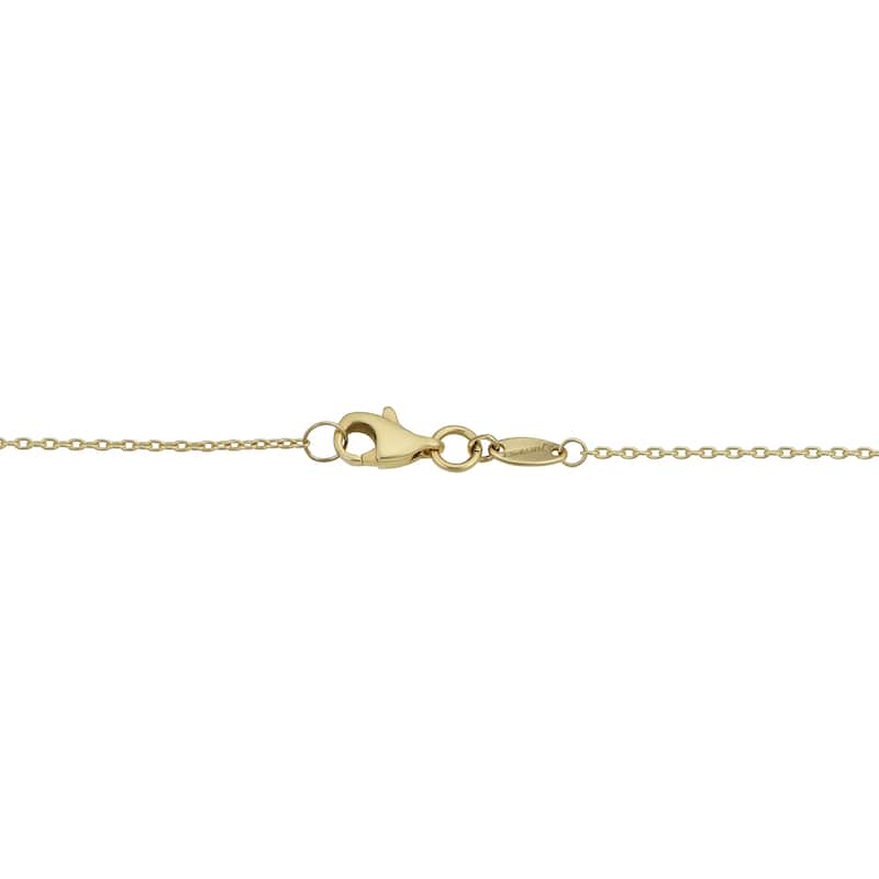 Fremada 10k Yellow Gold Interlock Oval Station Necklace (18-inch)