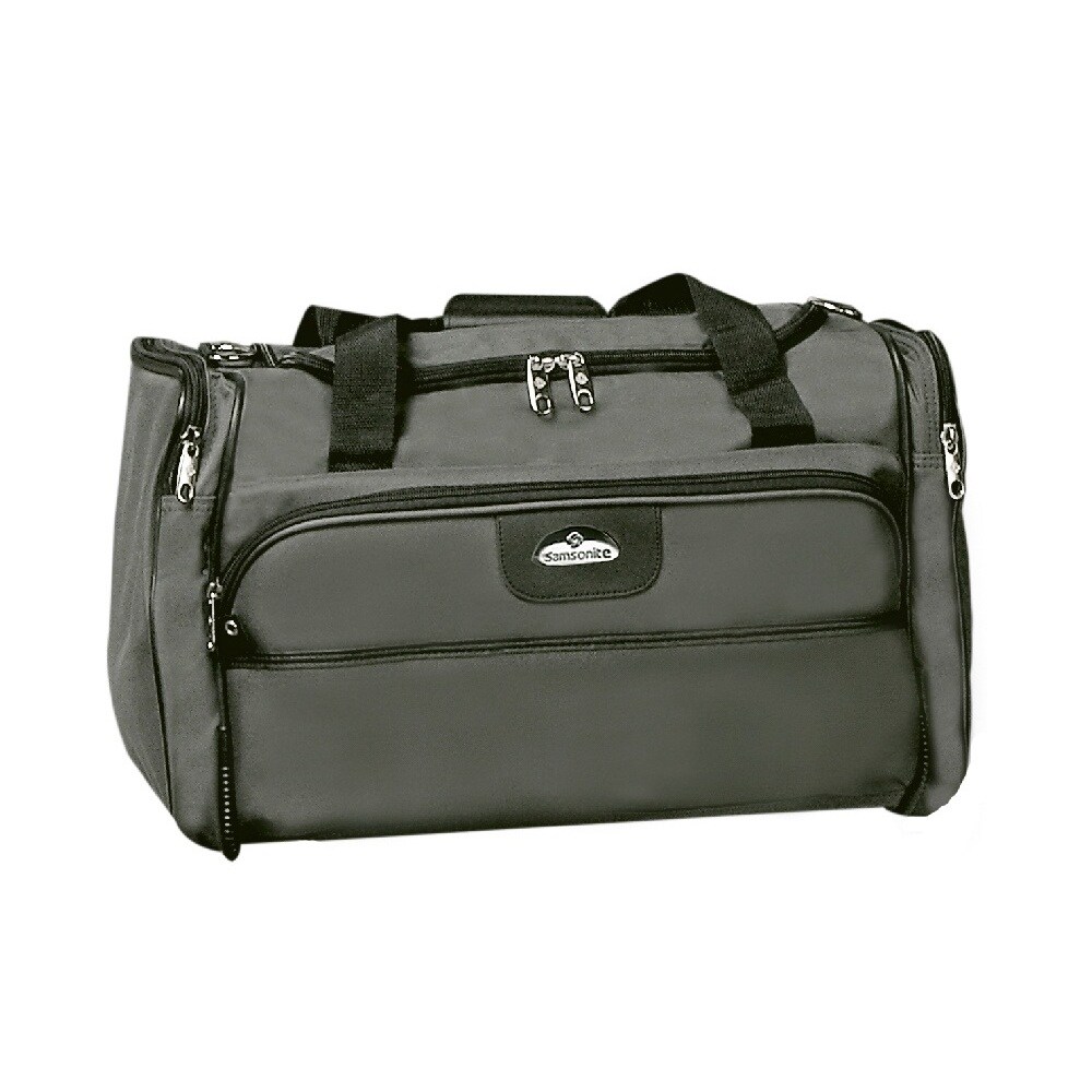 samsonite leather duffle bag