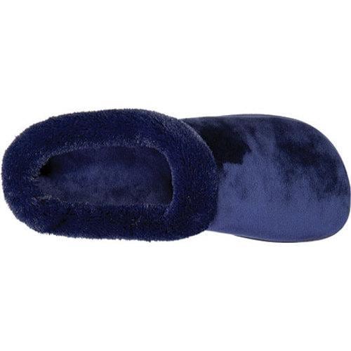 Womens Dearfoams Microfiber Velour Clog Peacoat   16567067