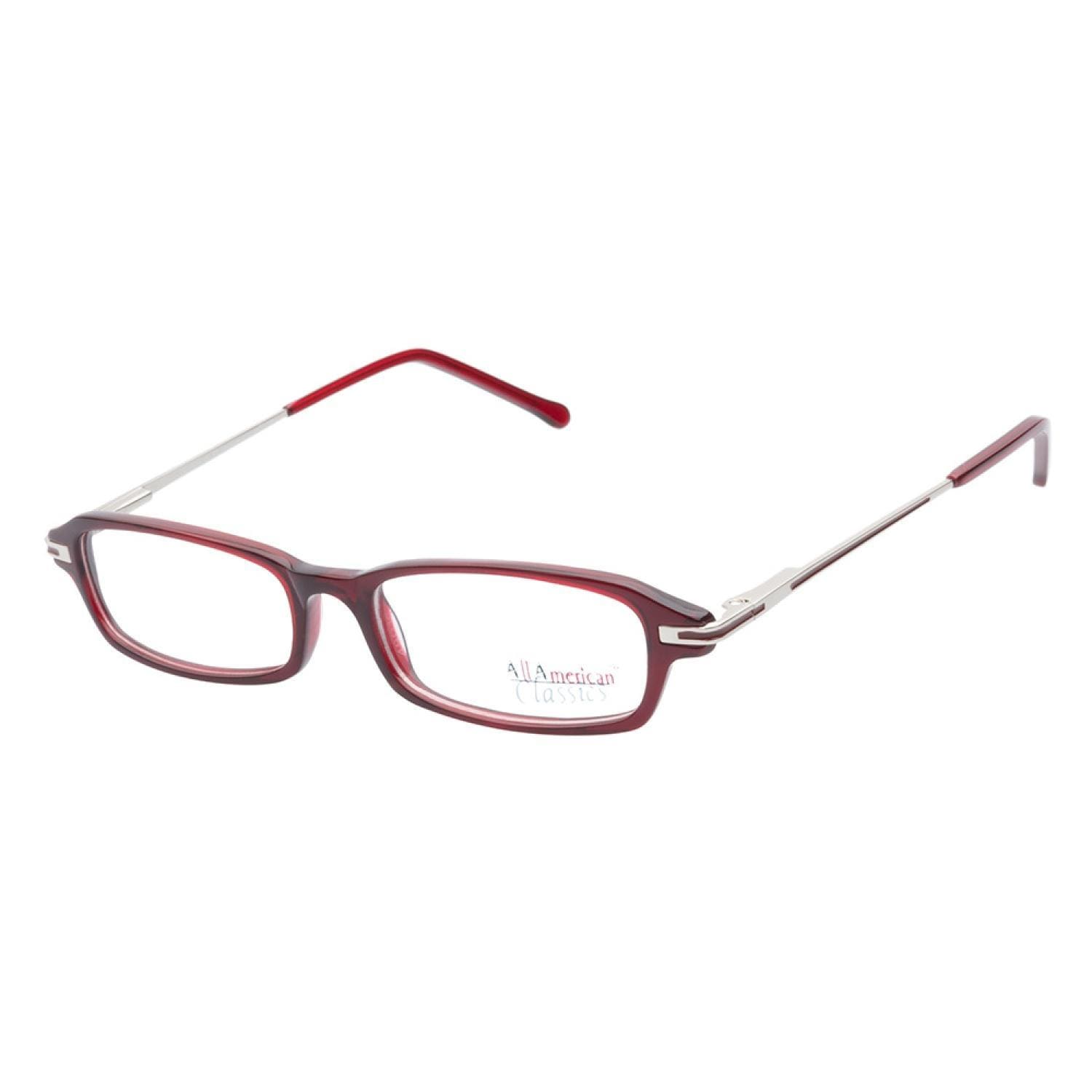 All American Glendale Burgundy Prescription Eyeglasses - Free Shipping ...