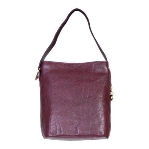 Womens Scully Leather Handbag Elephant Print Calf H409 Plum