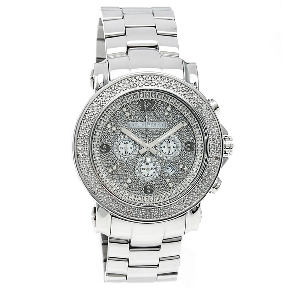 Luxurman Mens Oversized Diamond Watch