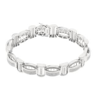 Diamond Men S Bracelets For Less Sterling Silver 1 4ct Tdw Diamond Men S Bracelet