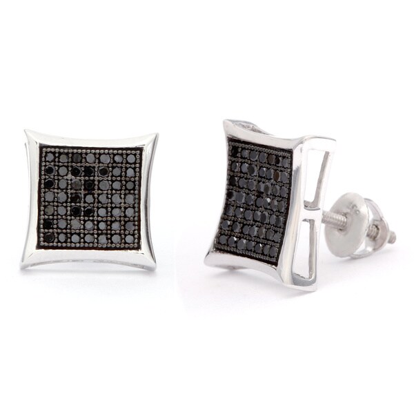 Sterling Silver 1 2ct Black Diamond Stud Earrings Free Sterling Silver 1 2ct Black Diamond Stud Earrings