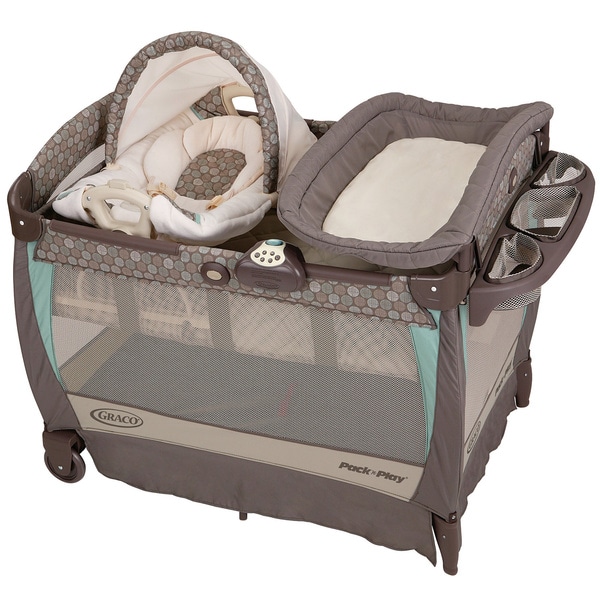 Graco Pack 'n Play Playard with Cuddle Cove Rocking Seat in Capri