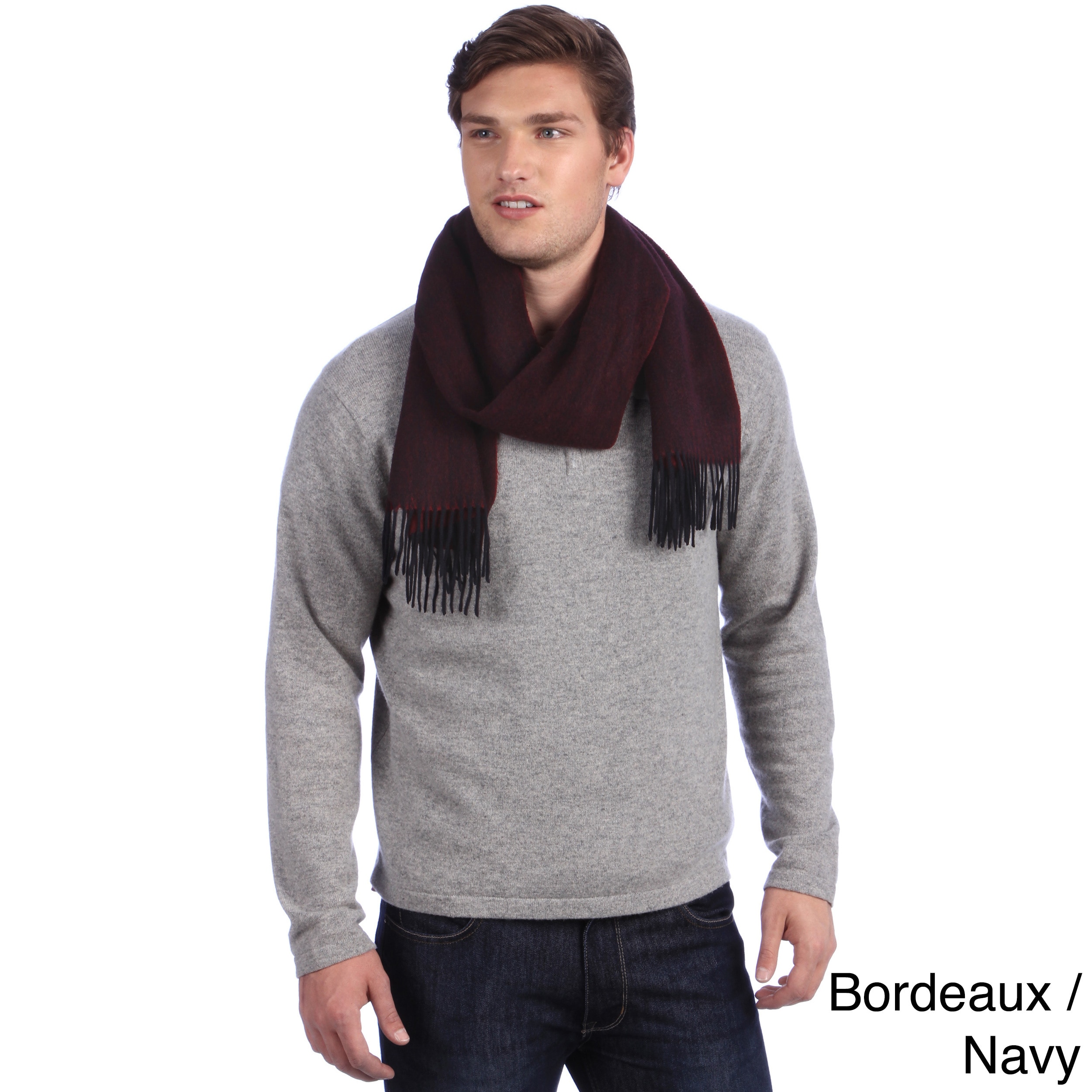 Mens Two tone Cashmere Scarf