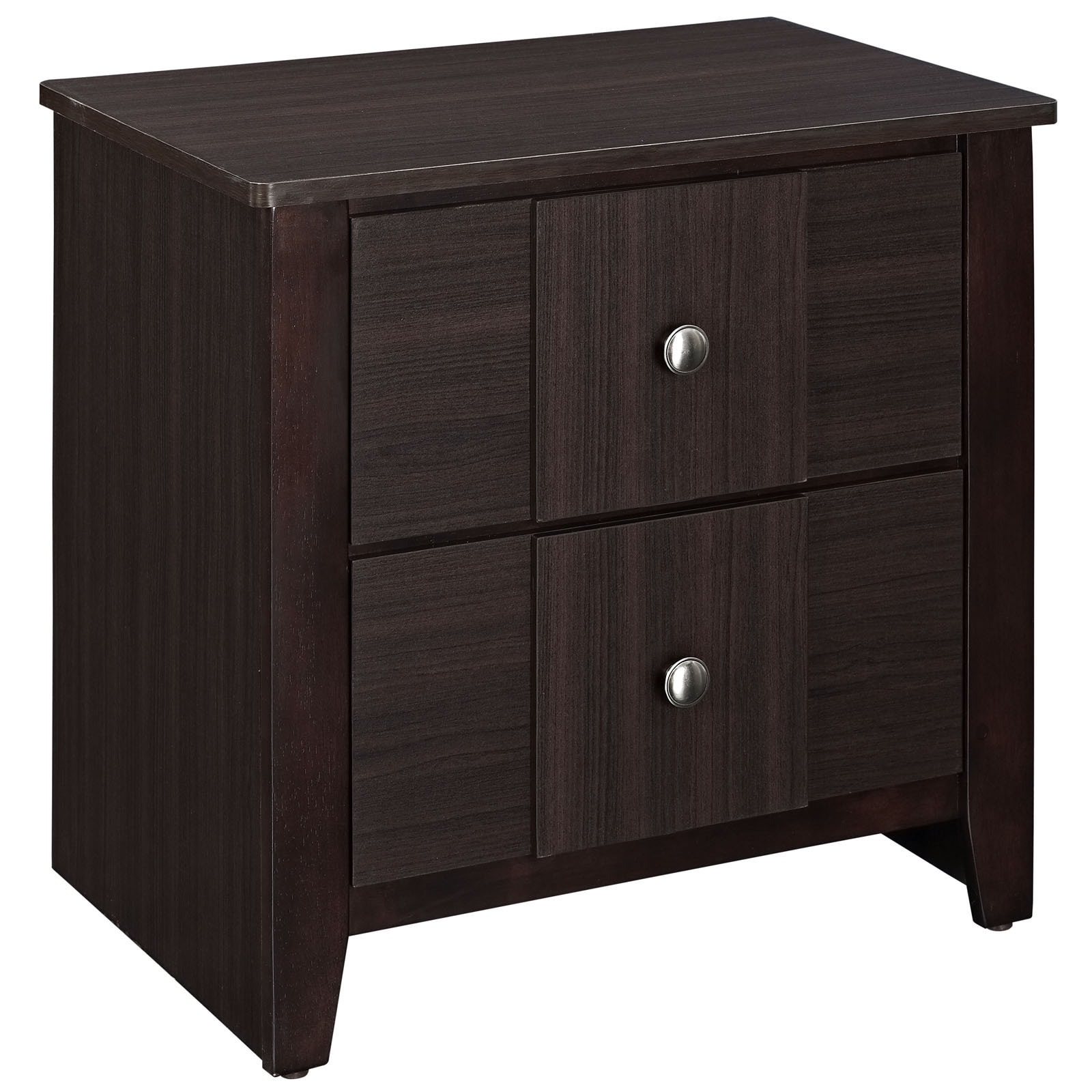 Modway Holly Espresso Brown Antique Stain Nightstand Espresso Size 2 drawer