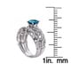 preview thumbnail 3 of 1, 10k White Gold 2ct TDW Blue and White Diamond Bridal Ring Set
