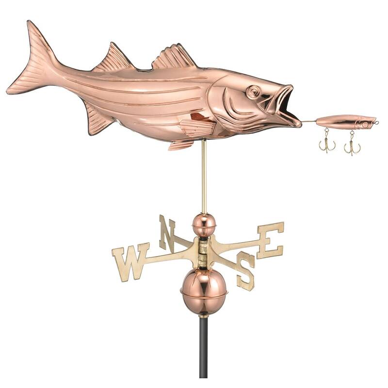Bass Pure Copper Weathervane by Good Directions - Pure Copper