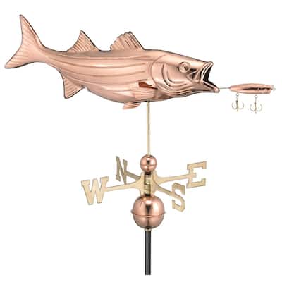 Bass Pure Copper Weathervane by Good Directions - Pure Copper