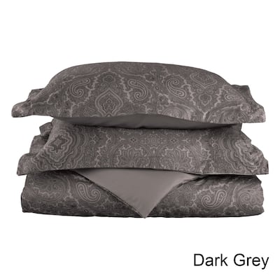 Superior Italian Paisley Cotton Blend 3 Piece Thread Count 600TC Duvet Cover Set with Pillow Shams