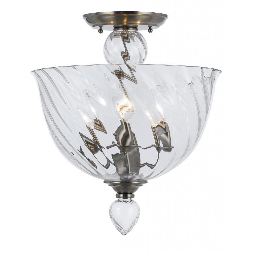 Harper Collection 3 light Chrome Flush Mount