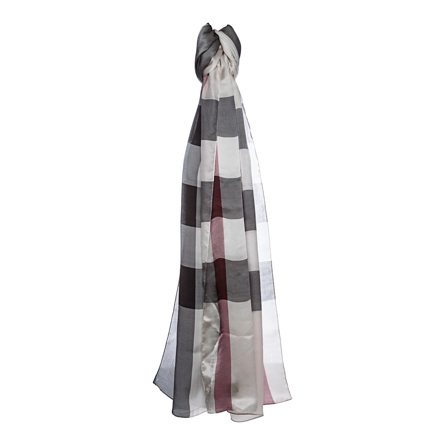 burberry mega check satin silk scarf