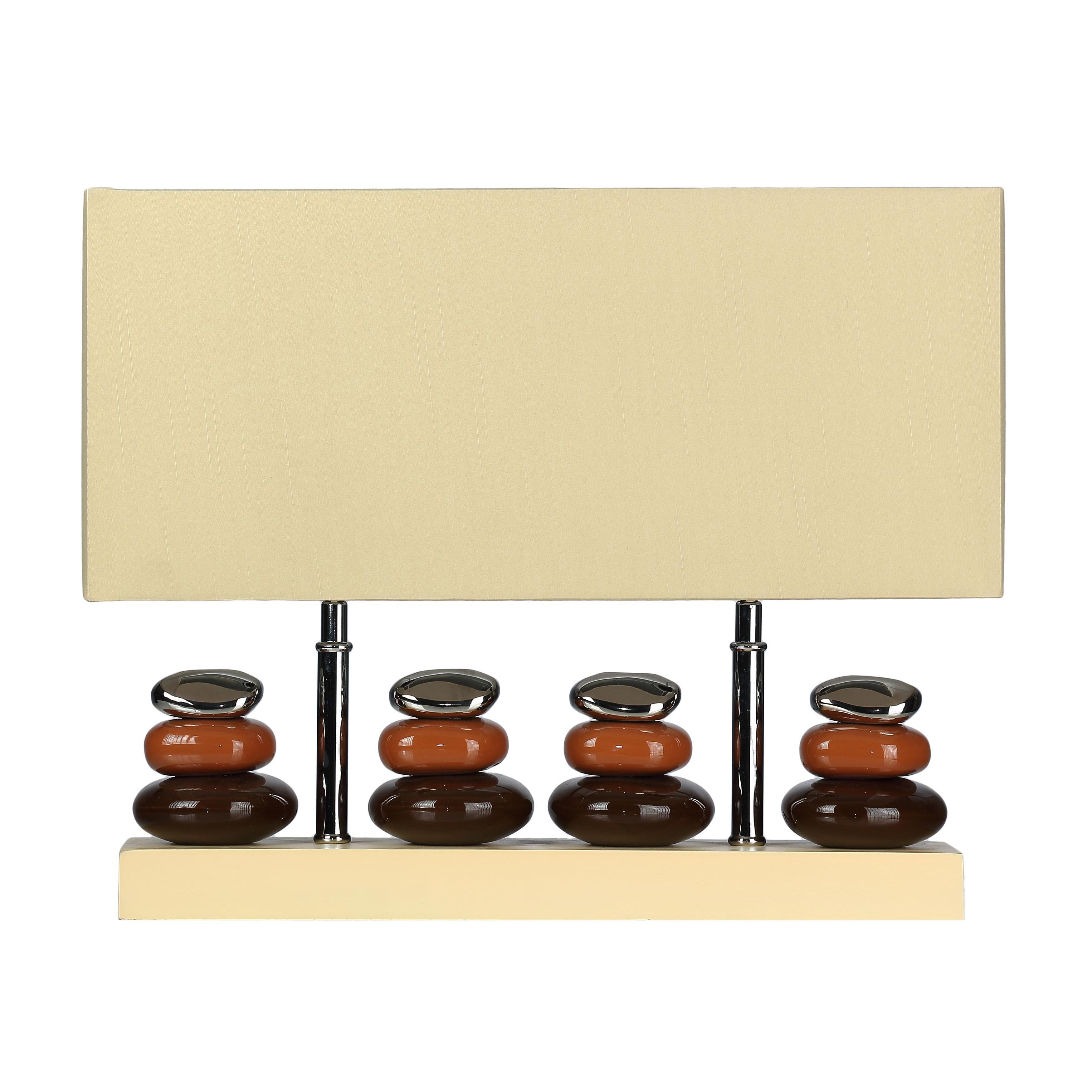 Cortesi Home Quadro 2 light Earth Tones Table Lamp