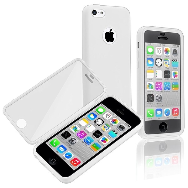 BasAcc White/ Clear Frosted Cover Book TPU Case for Apple® iPhone 5C