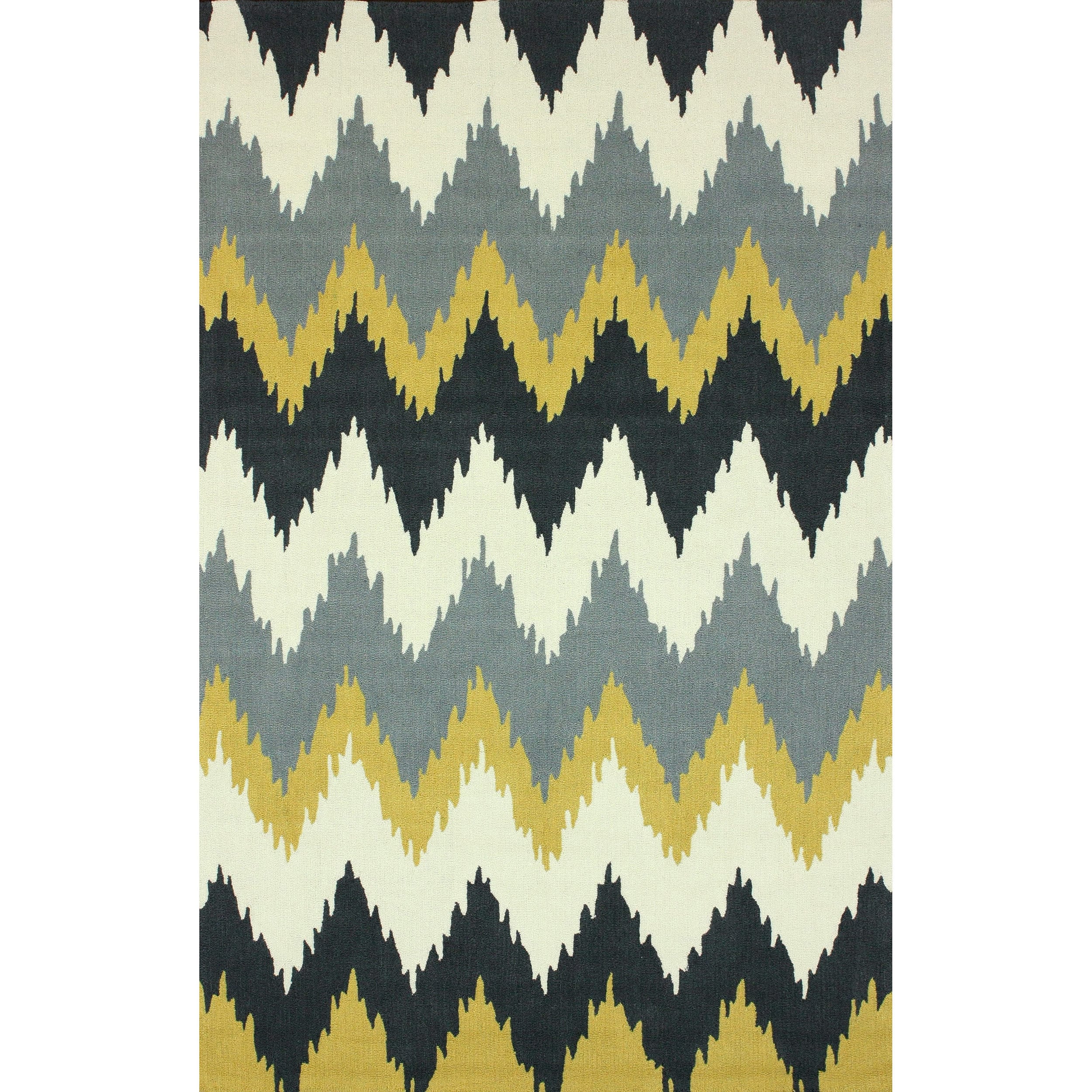 Nuloom Nuloom Handmade Modern Chevron Rug (76 X 96) Blue Size 76 x 96