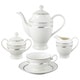 preview thumbnail 2 of 3, Lorren Home Trend La Luna Bone China 57-piece Silver Embossed Dinnerware Set