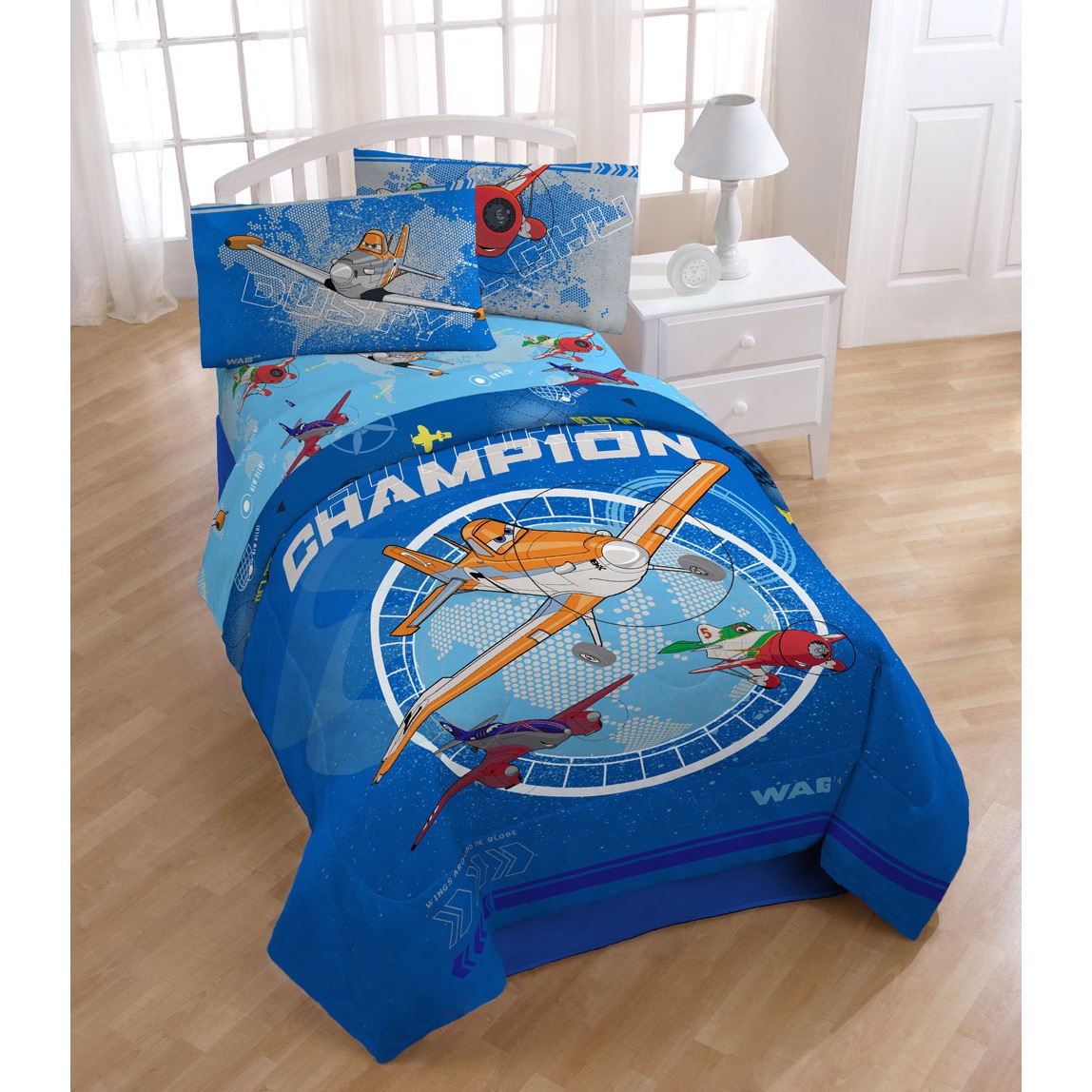 Disney Planes Racing 6 piece Bed In A Bag With Pillow Buddy