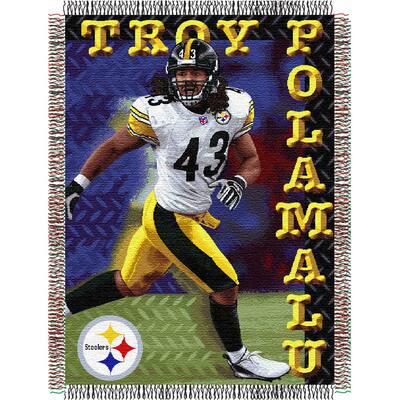 NFL Pittsburgh Steelers Troy Polamahu Woven Tapestry Throw