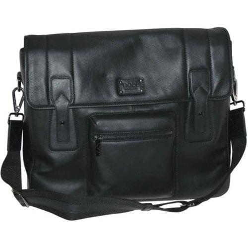 Mens Dopp Leather Messenger Black