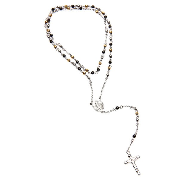 Shop Eternally Haute Stainless Steel 4mm Rosary Necklace - Free ...