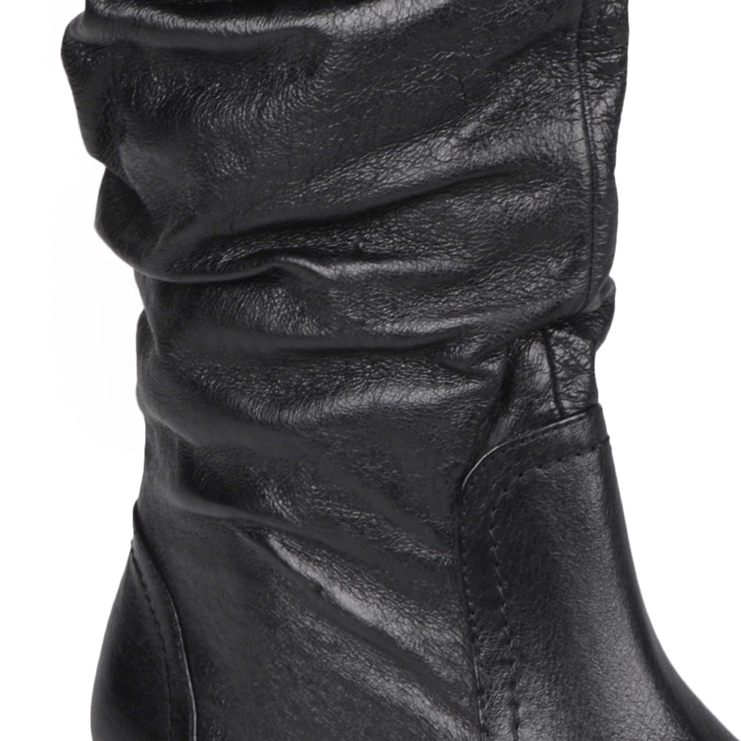 leather scrunch boots