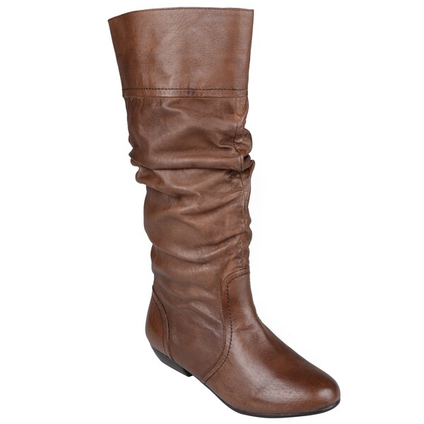 Shop Steve Madden Women's 'Cindi' Leather Slouch Boots - Overstock ...
