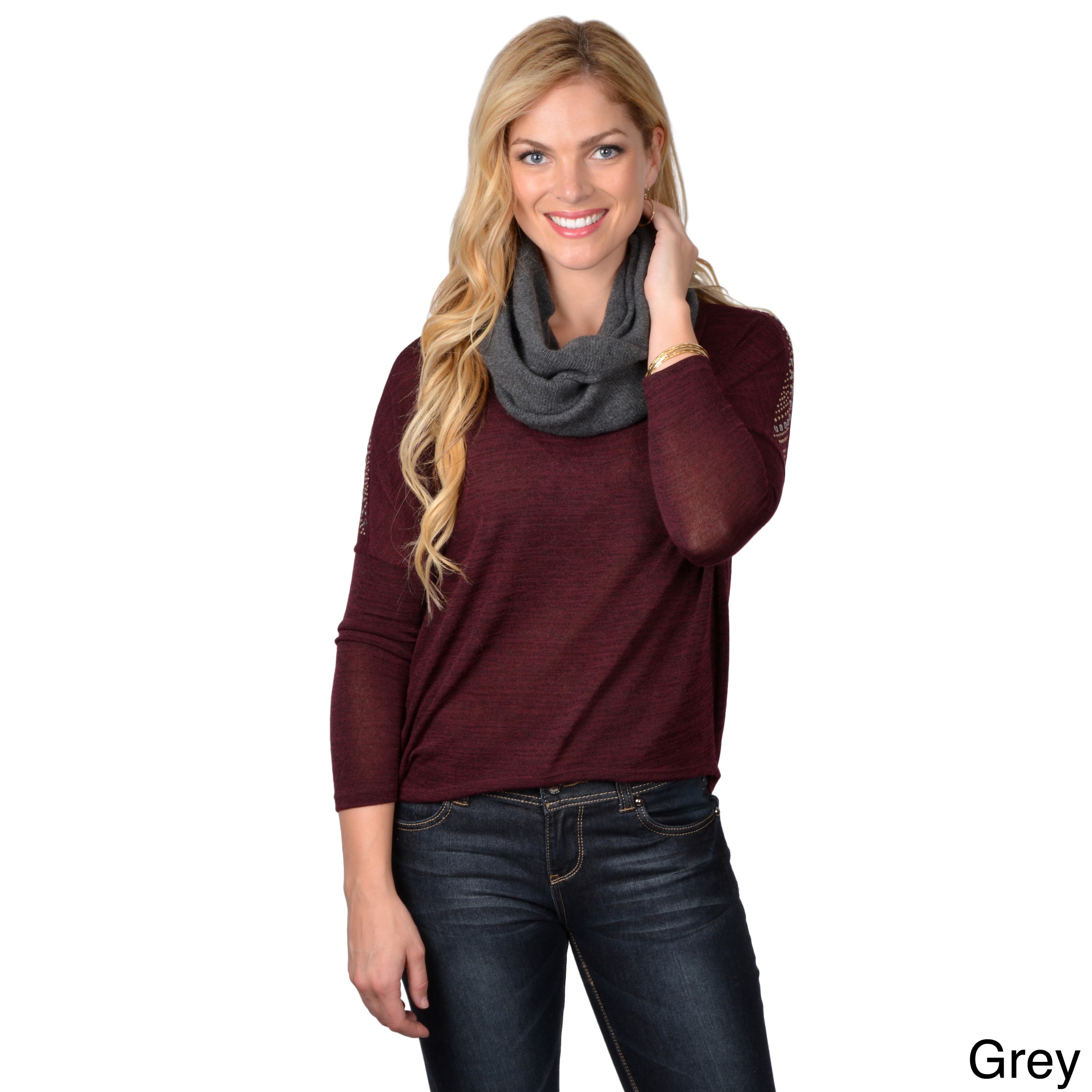 Portolano Womens Solid Color Cashmere Neckwarmer