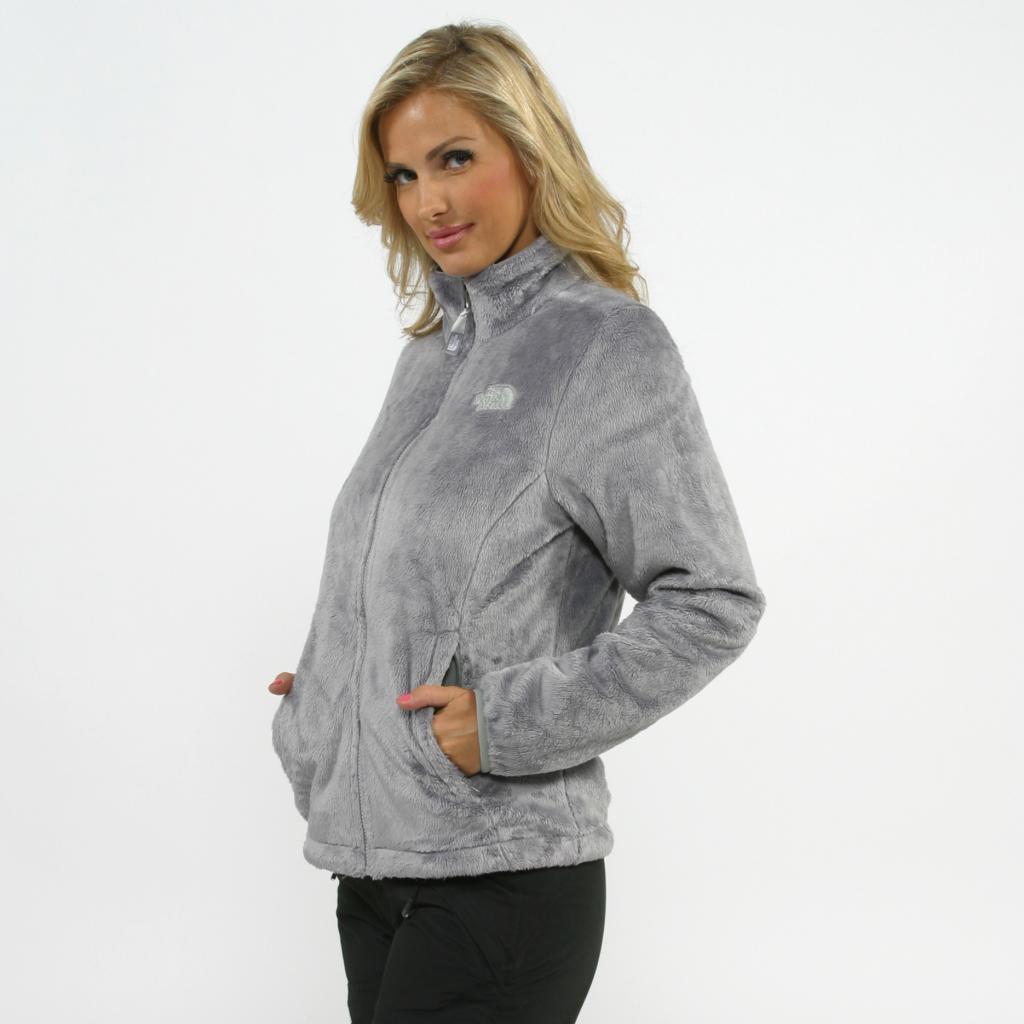 the north face women's osito 2 fleece jacket metallic silver