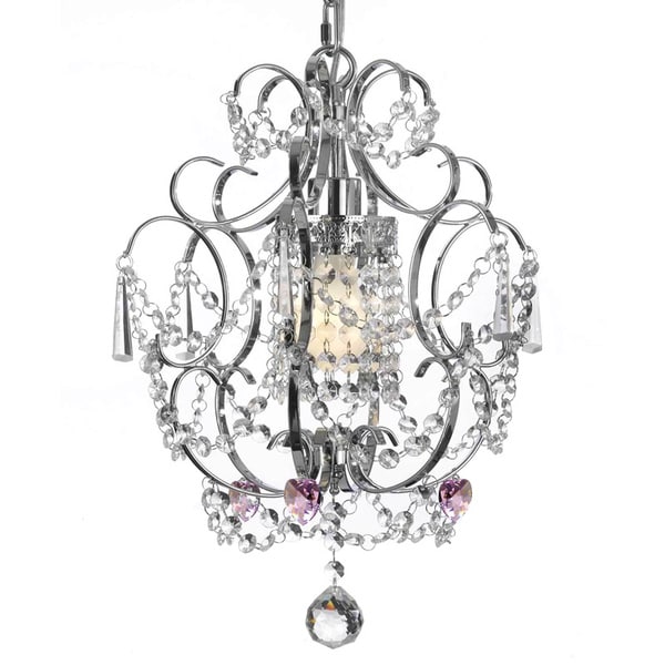 Gallery Chrome Crystal Pink Heart Chandelier Free Gallery Chrome Crystal Pink Heart Chandelier