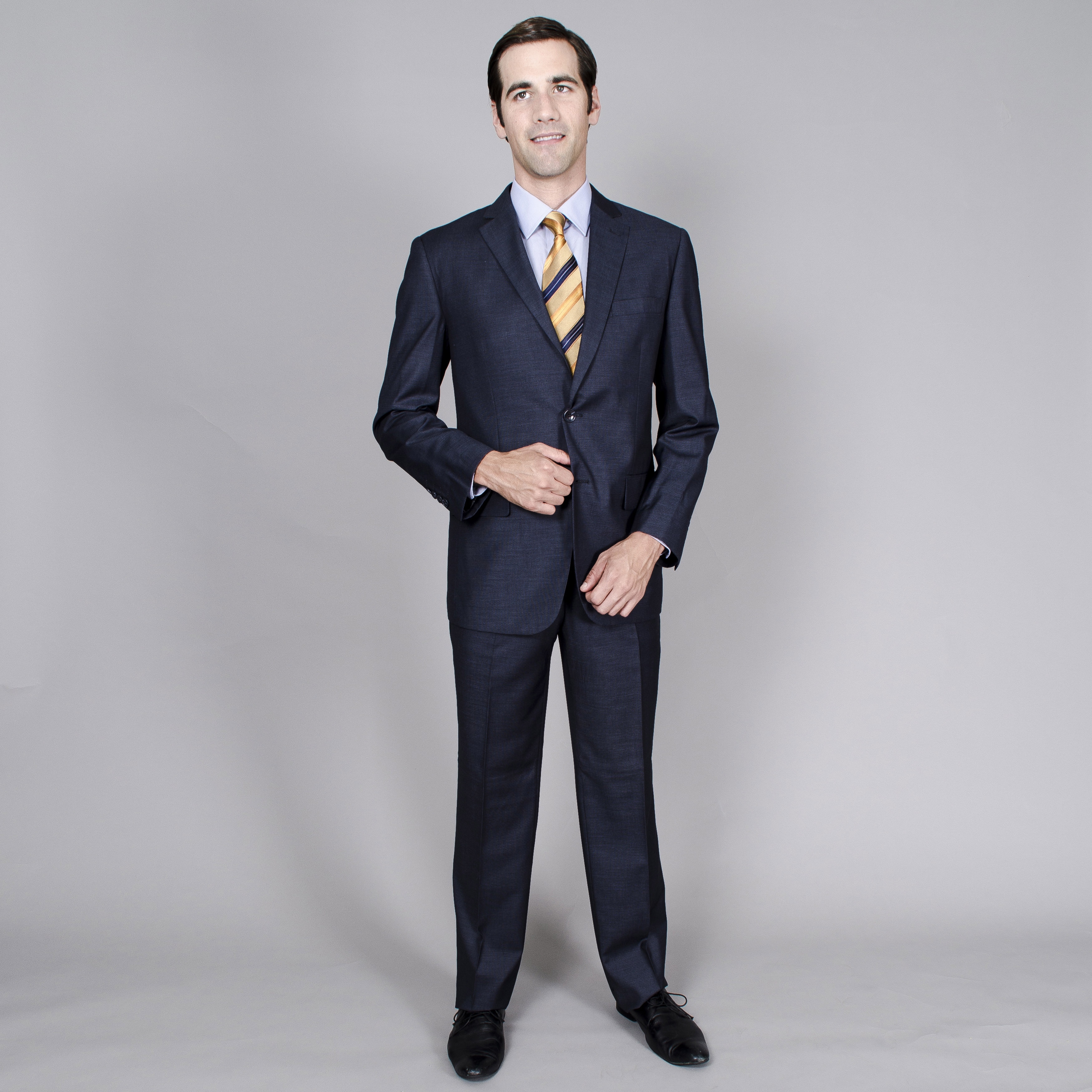 Mens Blue Check 2 button Suit