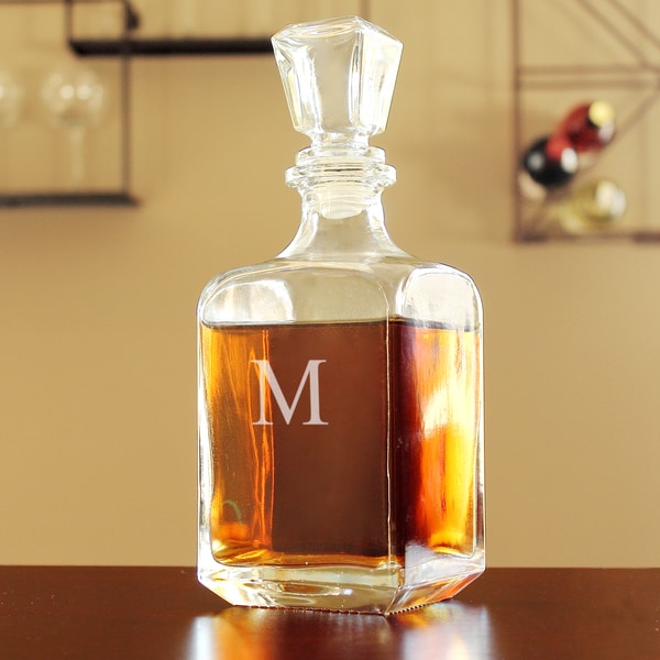 Custom Engraved Contemporary Whiskey Decanter