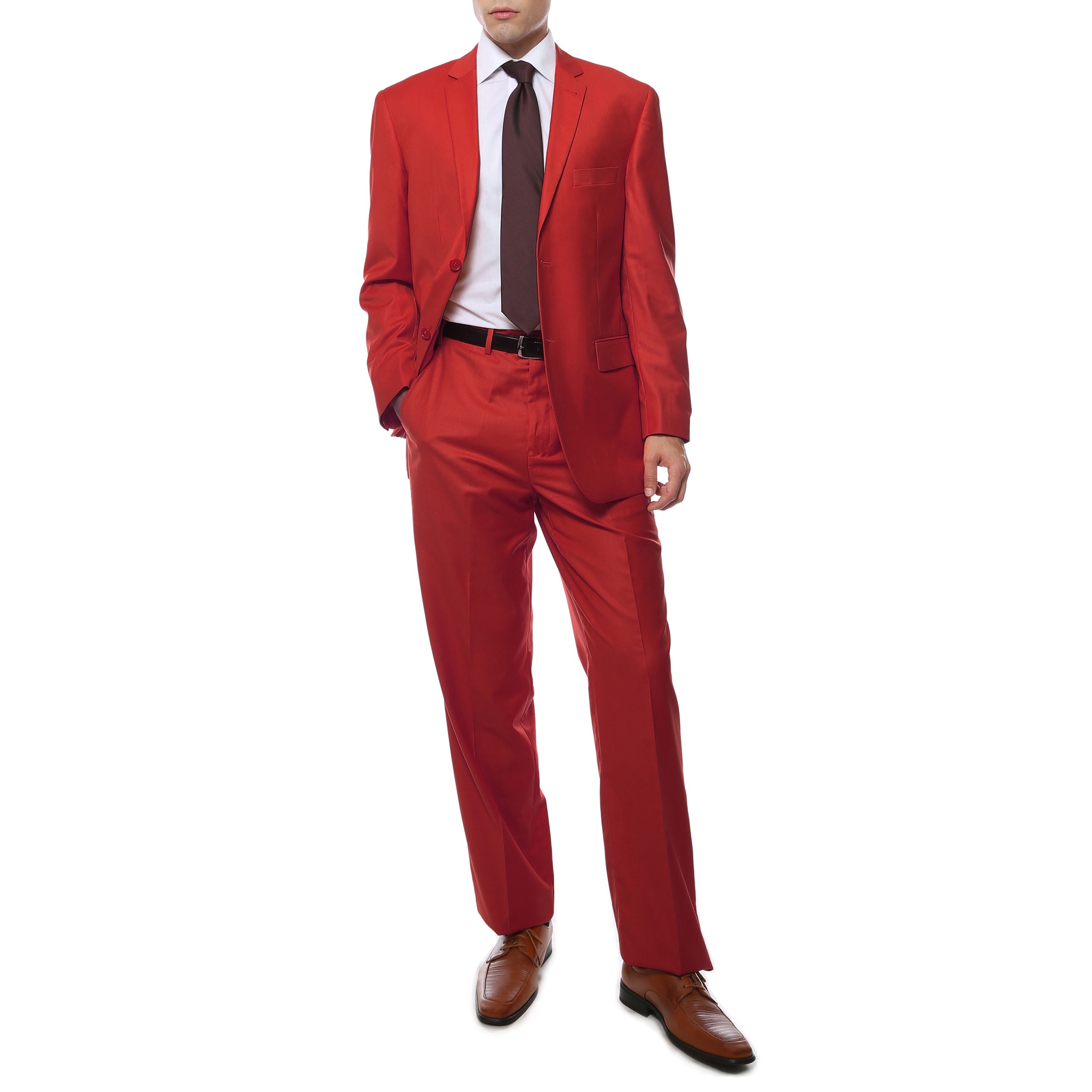 Ferreccis Two Piece Two Buttom Red Suit