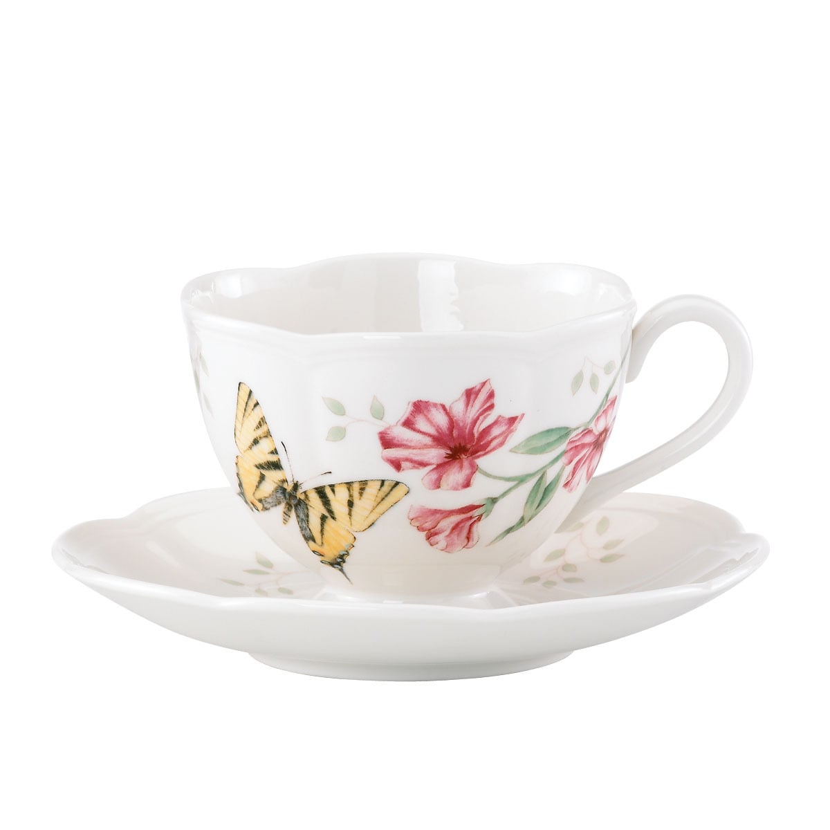 Lenox Butterfly Meadow Tiger Swallowtail Cup and Saucer