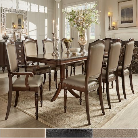 LaSalle Espresso Pedestal Extending Table Dining Set by iNSPIRE Q Classic