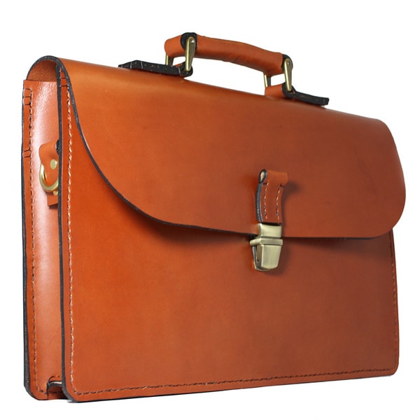 American Made Hermann Oak English Bridle Briefcase Briefcases