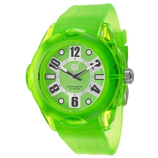 Tendence Womens Rainbow XL Neon Green Polycarbonate Quartz Watch