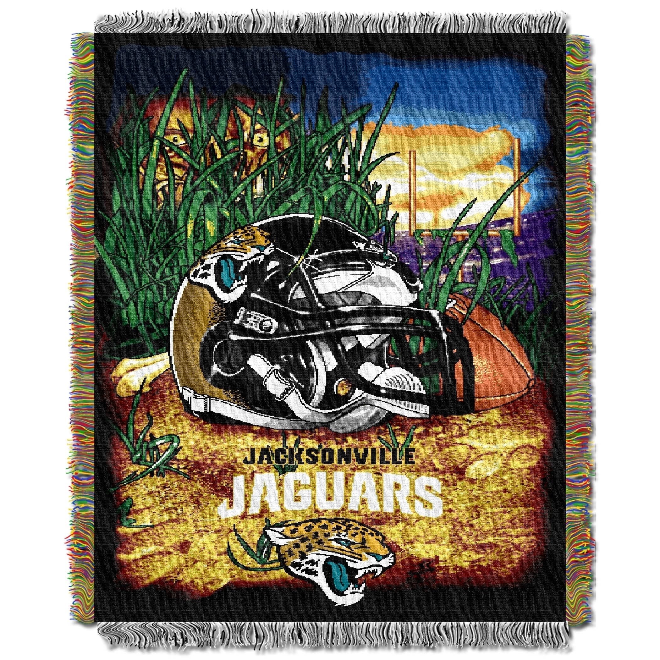 NFL Jacksonville Jaguars Ultra Fleece State Stripe Blanket