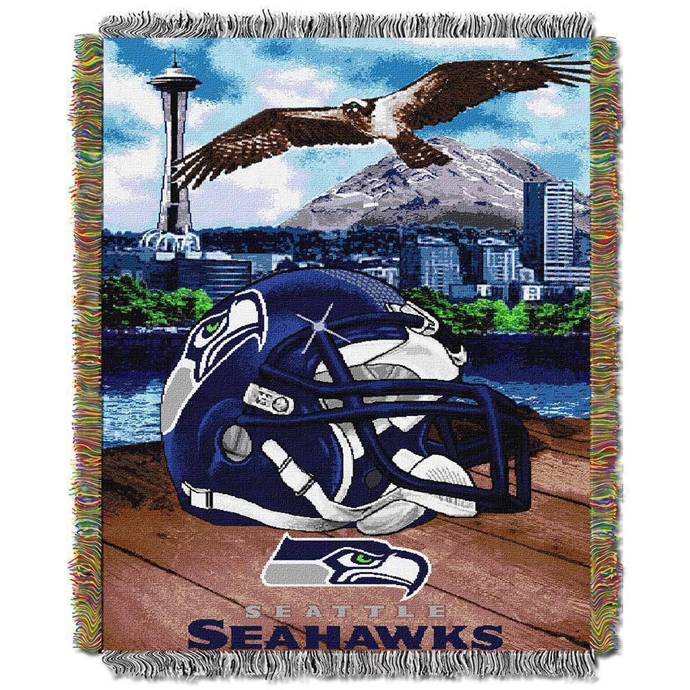 Nfl Helmet Woven Tapestry Throw (multi Team Options)