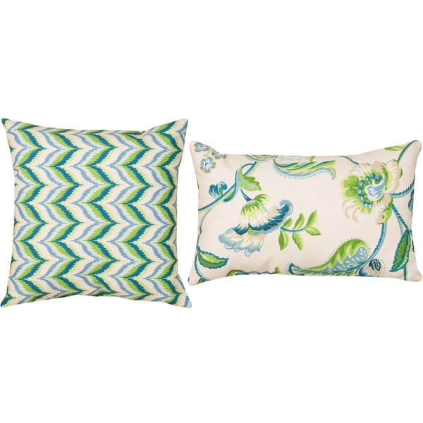 Pillow Perfect Outdoor Allodala Oasis 18.5 inch Throw Pillow (Set of 2