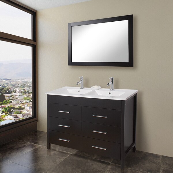 Vigo 48 Inch Maxine Double Bathroom Vanity And Mirror Free Vigo 48 Inch Maxine Double Bathroom Vanity And Mirror