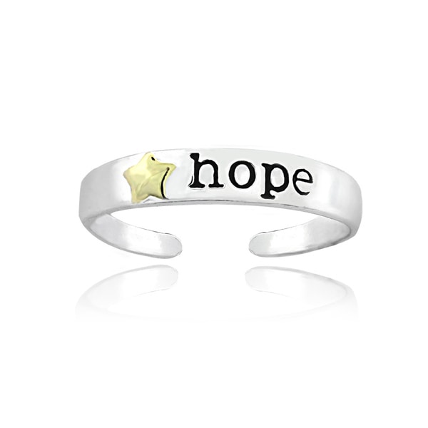 Mondevio 18k Gold and Silver 'Hope' Toe Ring